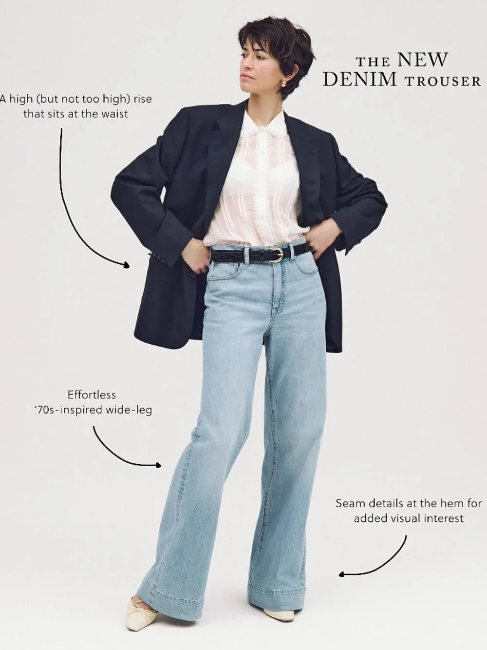 NWT J. Crew Womens Size 36 36x30 1/2 White High Rise Denim Trouser Jean NEW